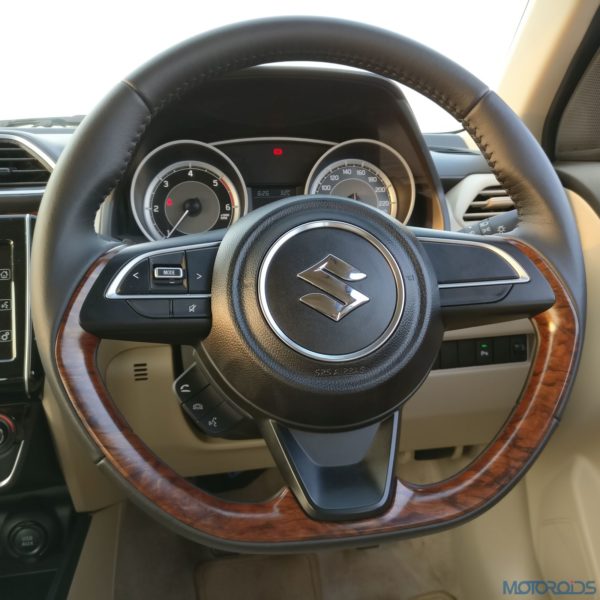 2017 Maruti Dzire Steering and Wheel review