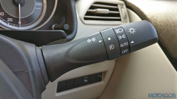 Maruti Suzuki Dzire - light control