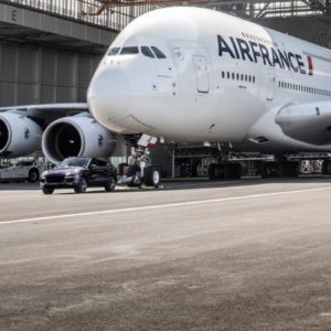 Porsche Cayenne Tows Air France Airbus A World Record