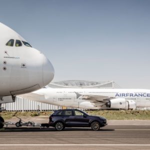 Porsche Cayenne Tows Air France Airbus A World Record