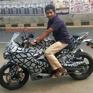 TVS Apache RR S spied again