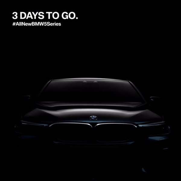 2017 BMW 5-Series Teaser front profile