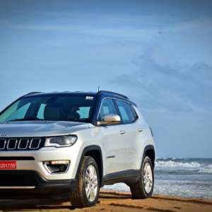 Made in India Jeep Compass Review Still Shots on the beach