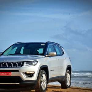 Made in India Jeep Compass Review Still Shots on the beach