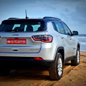 Made in India Jeep Compass Review Still Shots on the beach