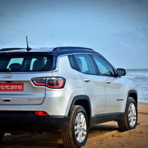 Made in India Jeep Compass Review Still Shots on the beach