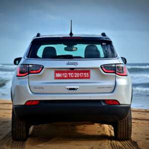 Made in India Jeep Compass Review Still Shots on the beach