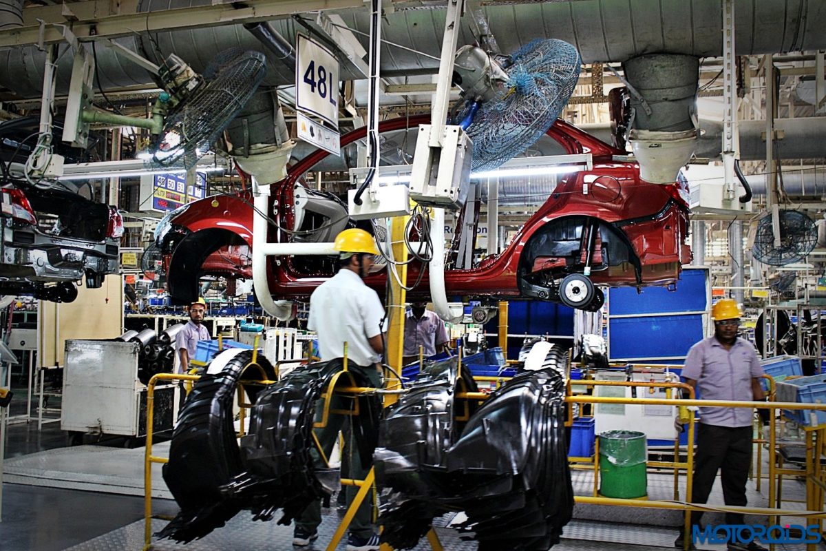 Maruti Suzuki Manesar plant Dzire production line