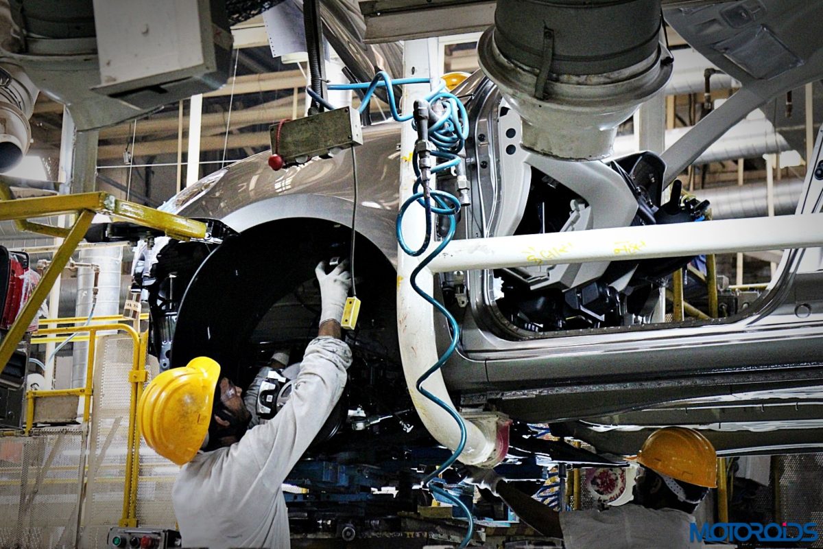 Maruti Suzuki Manesar plant Dzire production line