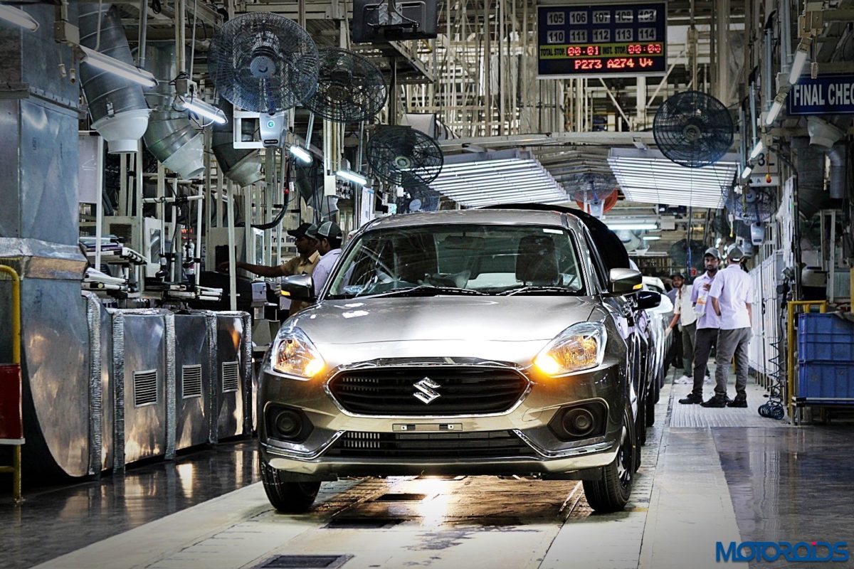 Maruti Suzuki Manesar plant Dzire production line