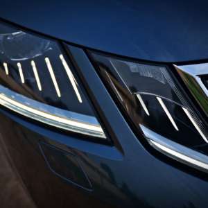 New  Skoda Octavia Review headlight led inserts