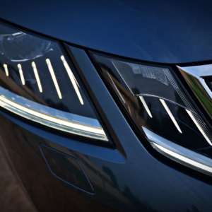 New  Skoda Octavia Review headlight led inserts