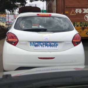 Peugeot  spied testing in India rear profile