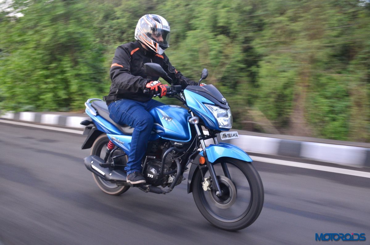 TVS Victor Long Term Review action shot front