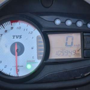 TVS Victor Long Term Review instrument cluster with backlit