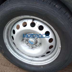 Tata Nexon Spied testing steel wheels