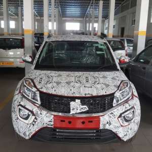 Tata Nexon spied testing front profile