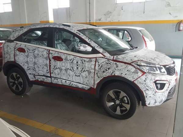 Tata Nexon spied testing side profile