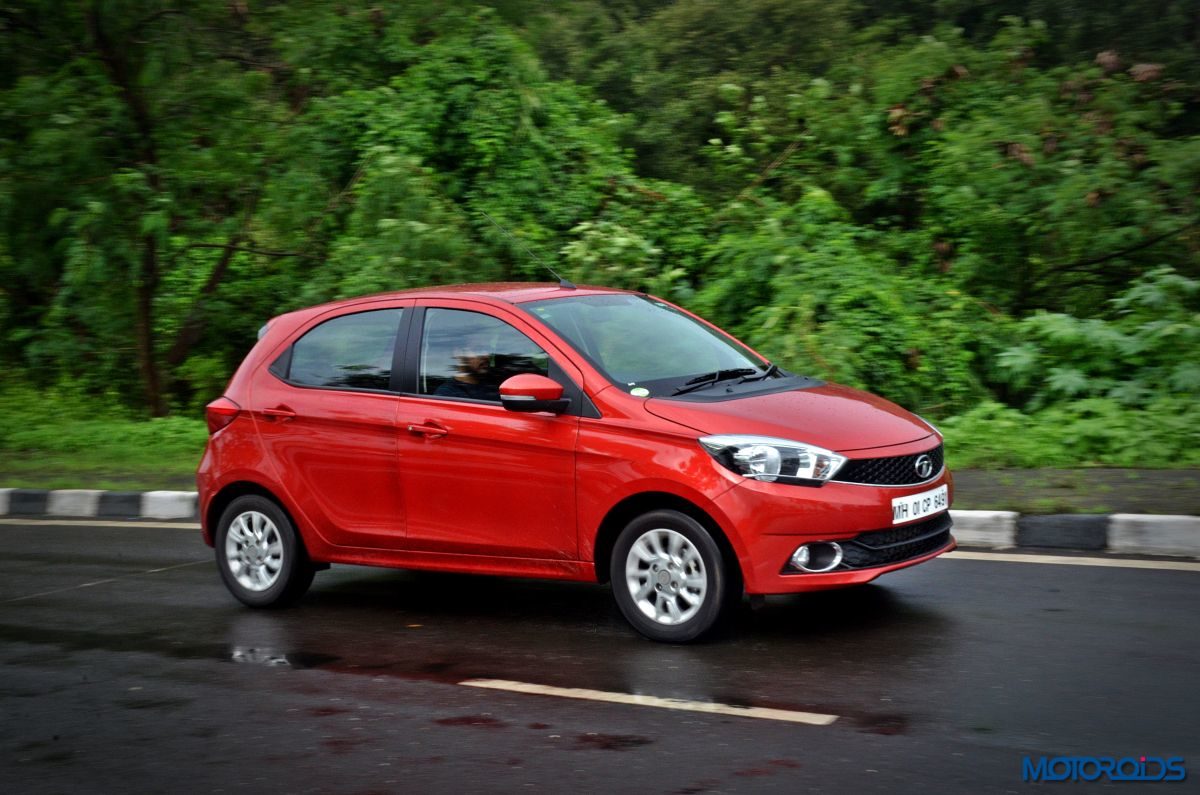 Tata Tiago AMT action shot front three quarter