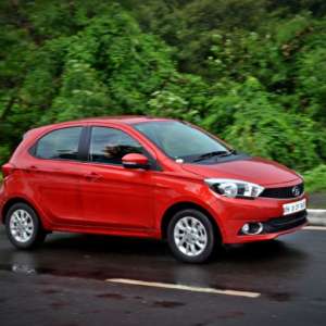 Tata Tiago AMT action shot front three quarter