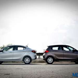 Tata Tigor Vs Tiago Side profile