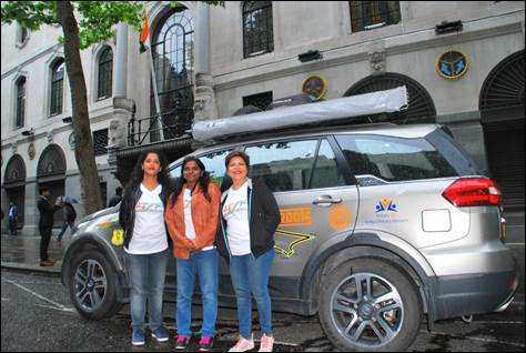 Three-Women-Rotarians-Drive-From-Coimbatore-to-London-In-A-Tata-HEXA