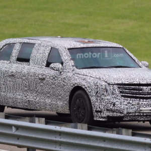 US President Donald Trump New Cadillac Limousine