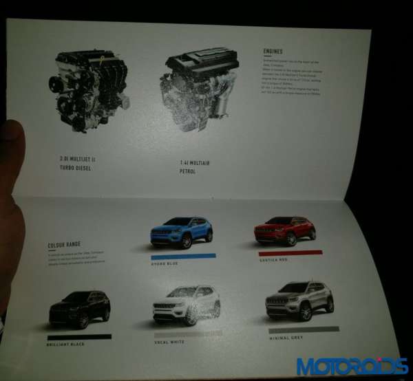 Jeep Compass India launch engine and colour options