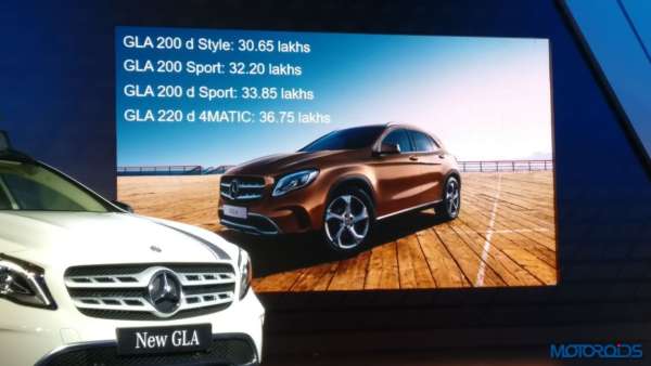 Mercedes-Benz GLA facelift launch prices