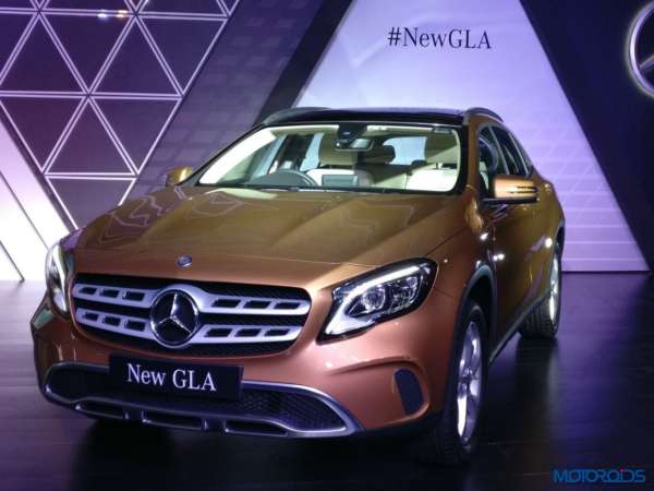 Mercedes-Benz GLA facelift launch yellow front 3 quarter