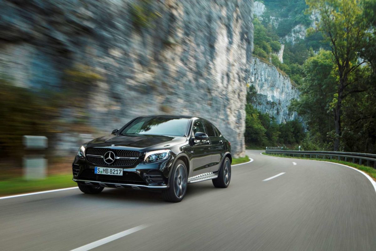 Mercedes Benz GLC AMG Coupe front.