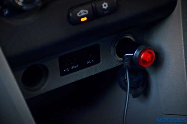 Moonbow Car Air Purifier charging cable and power button