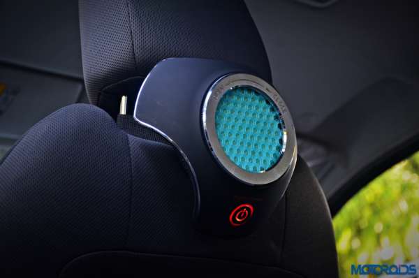 Moonbow Car Air Purifier side angle green