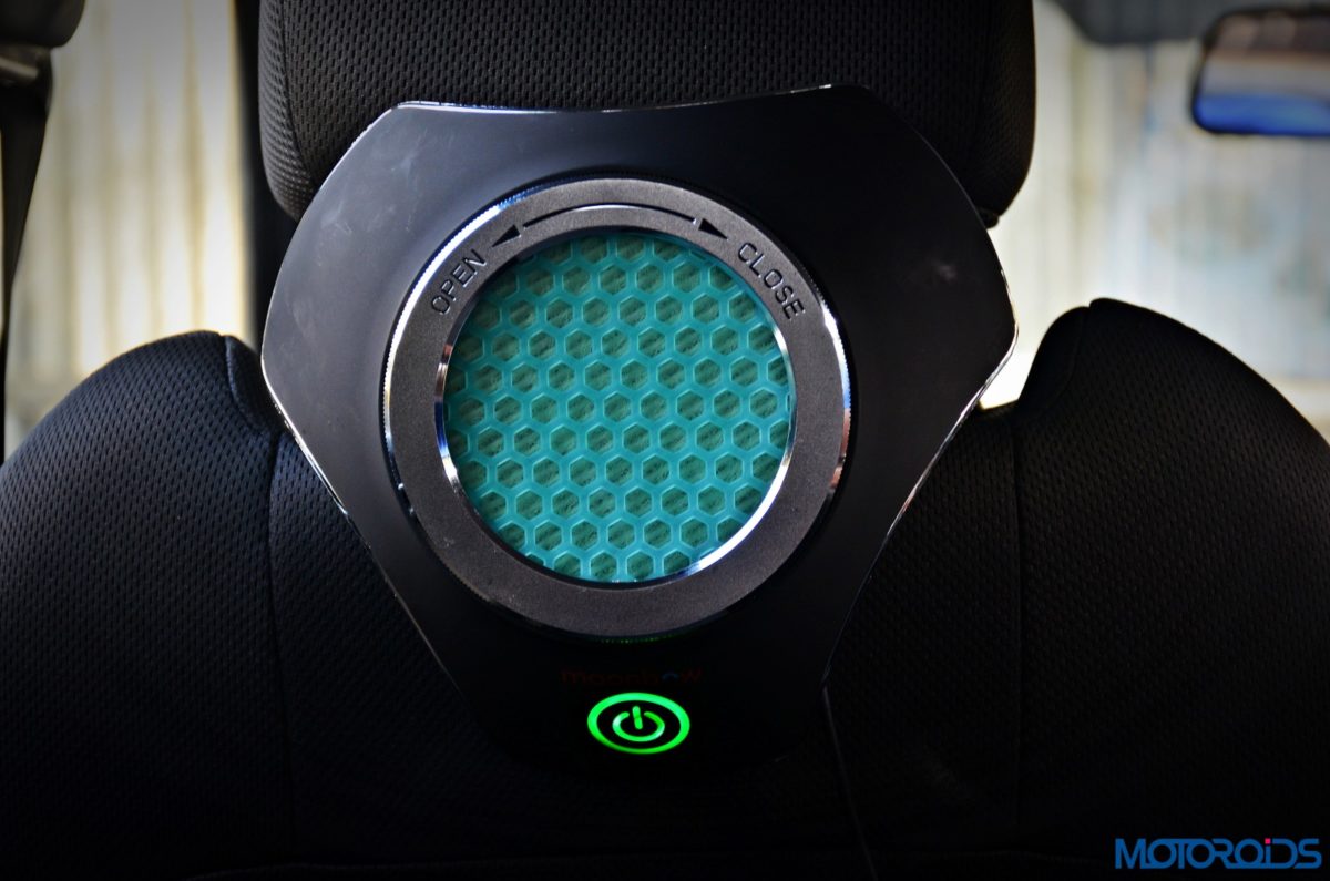 Moonbow Car Air Purifier static shot green