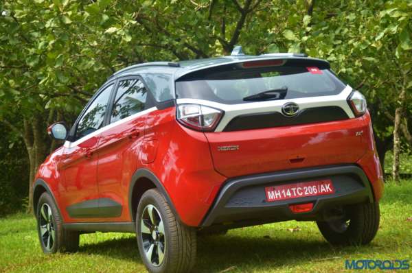 Tata Nexon rear threequarters