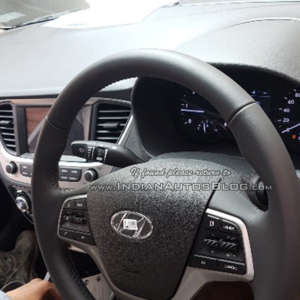 Hyundai Verna facelift interior spied