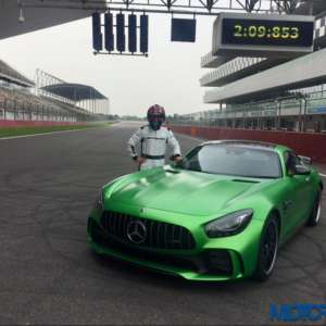 AMG Driver Christian Hohenadel with the record breaking AMG GT R