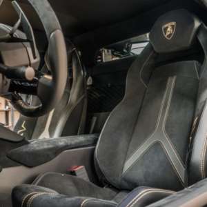 Black and Gold Lamborghini Aventador SV Coupe