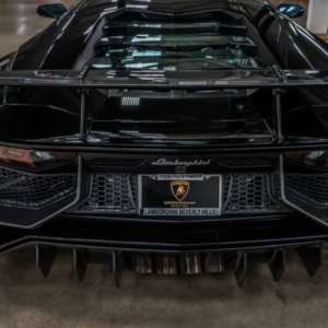 Black and Gold Lamborghini Aventador SV Coupe