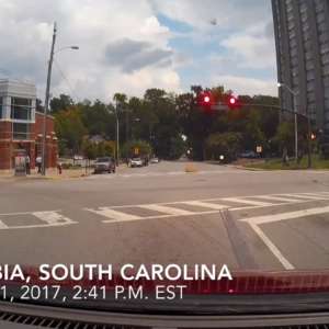 Dashboard Footage Of Driving In A Total Solar Eclipse