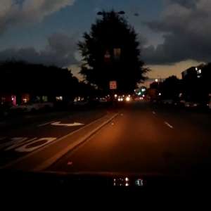 Dashboard Footage Of Driving In A Total Solar Eclipse