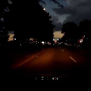 Dashboard Footage Of Driving In A Total Solar Eclipse