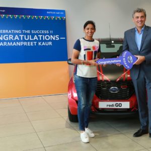 Harmanpreet Kaur Presented With A Datsun redi GO