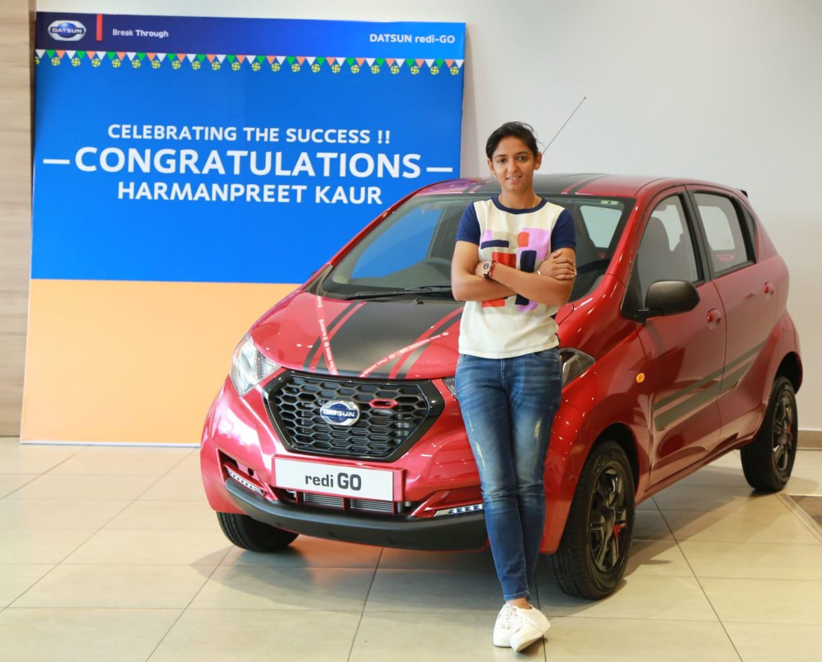 Harmanpreet Kaur Presented With A Datsun redi GO