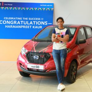 Harmanpreet Kaur Presented With A Datsun redi GO