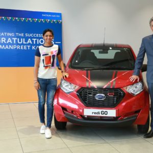 Harmanpreet Kaur Presented With A Datsun redi GO