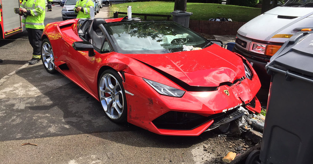 Lamborghini Huracan Spyder Rental Car Crashed Feature Image