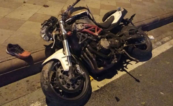 benelli tnt i accident delhi crash