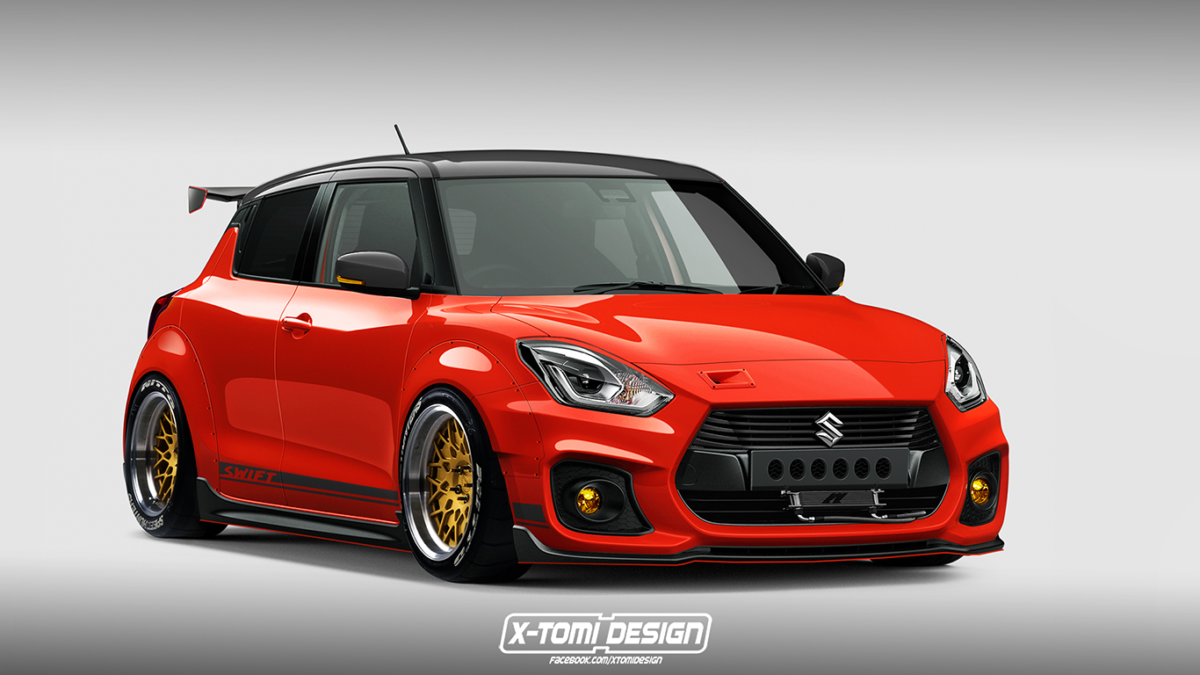 Digitally rendered Suzuki Swift Sport