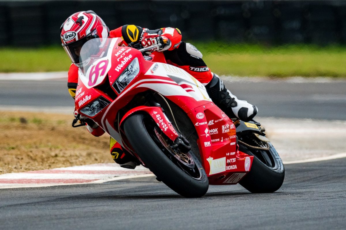 Honda Indian rider during Race  of Asia Road Racing Championship SuperSportscc category